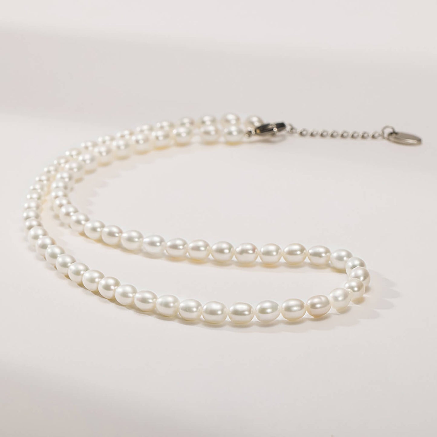 Luck Rising Freshwater Pearl Necklace for Women – High Luster Baroque Pearl Choker with 925 Silver Lobster Clasp – 3-4mm / 6-7mm Pearls, Adjustable 38+6cm Length